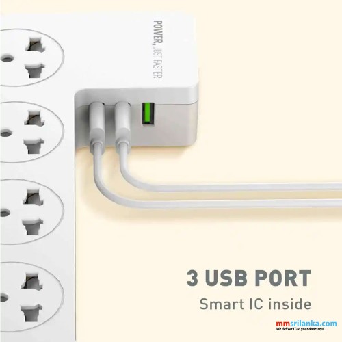 LDNIO SC5309 Power Strip (3 USB Quick Charge + 5 Sockets) 